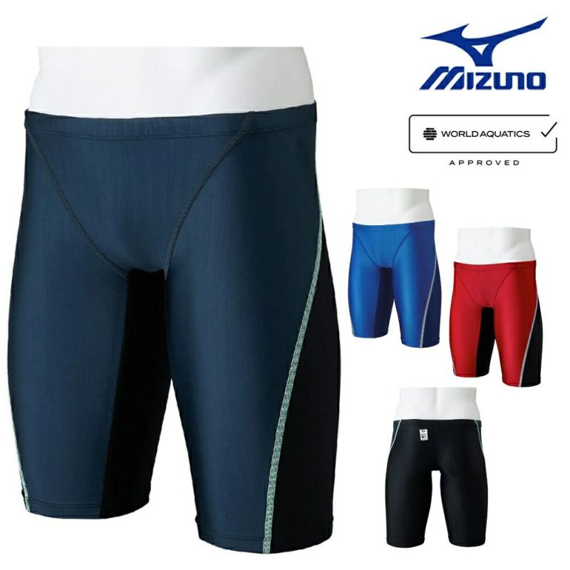 ミズノMIZUNO競泳水着メンズWA承認モデルSTREAMACEハーフスパッツストリームフィットA2025年春夏モデルN2MBC020finaマークあり