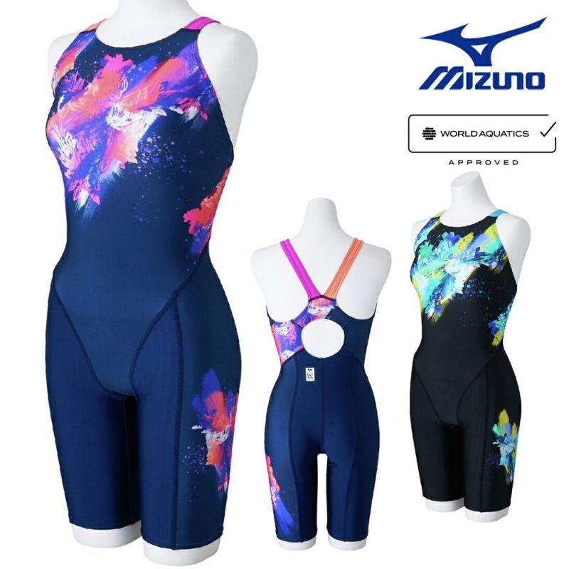 ミズノMIZUNO競泳水着レディースWA承認モデルSTREAMACEハーフスーツマスターズバックオールインワンストリームフィットA2025年春夏モデルN2MGC241finaマークあり