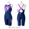 ミズノMIZUNO競泳水着レディースWA承認モデルSTREAMACEハーフスーツマスターズバックオールインワンストリームフィットA2025年春夏モデルN2MGC241finaマークあり