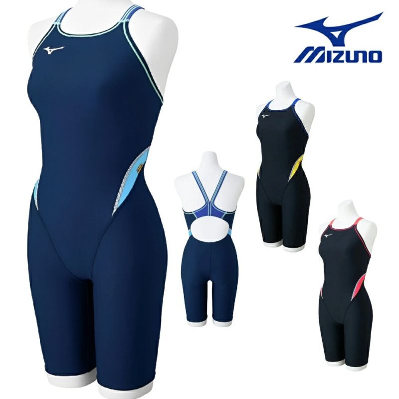 ミズノMIZUNO競泳水着練習用水着レディースエクサースーツハーフスーツオールインワンEXERSUITSU-Fit競泳練習水着2025年春夏モデルN2MGC263