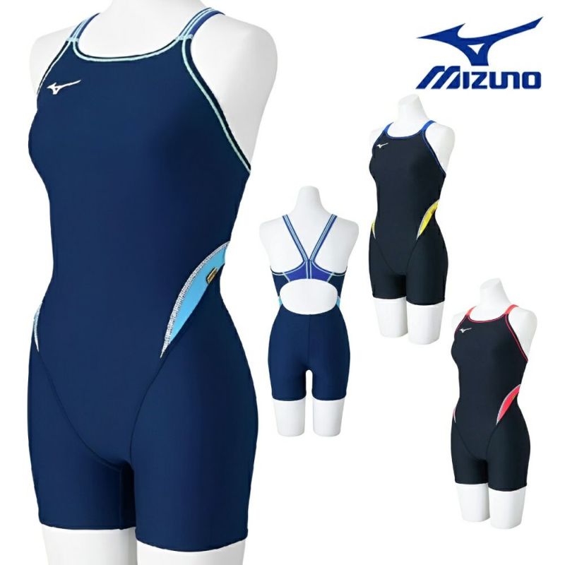 ミズノMIZUNO競泳水着練習用水着レディースエクサースーツミディアムハーフスーツEXERSUITSU-Fit競泳練習水着2025年春夏モデルN2MGC264