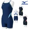 ミズノMIZUNO競泳水着練習用水着レディースエクサースーツミディアムハーフスーツEXERSUITSU-Fit競泳練習水着2025年春夏モデルN2MGC264