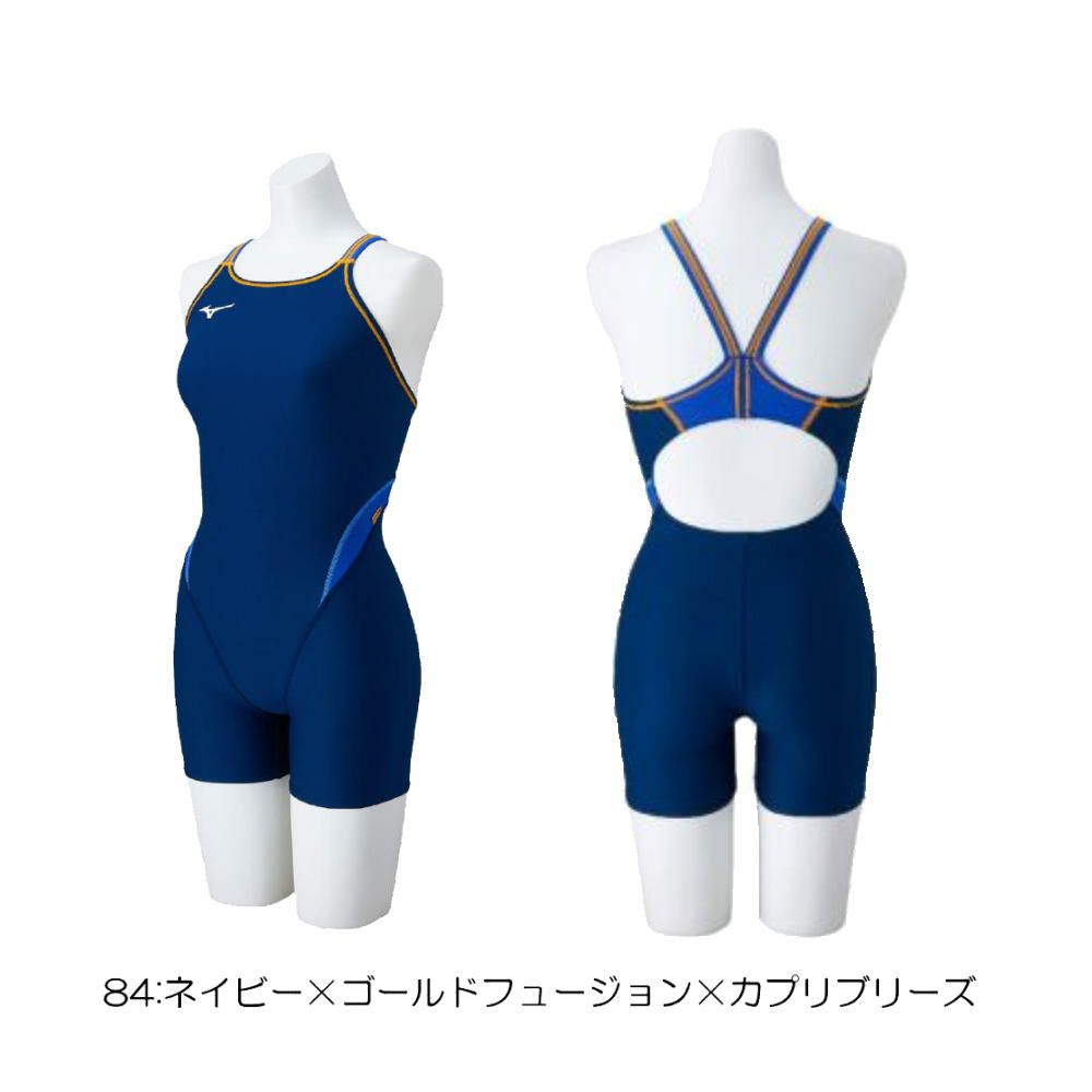 ミズノMIZUNO競泳水着練習用水着レディースエクサースーツミディアムハーフスーツEXERSUITSU-Fit競泳練習水着2025年春夏モデルN2MGC264