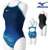 ミズノMIZUNO競泳水着練習用水着レディースエクサースーツミディアムカットEXERSUITSU-Fit競泳練習水着2025年春夏モデルN2MAC271