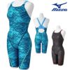 ミズノMIZUNO競泳水着練習用水着レディースエクサースーツハーフスーツオールインワンEXERSUITSU-Fit競泳練習水着2025年春夏モデルN2MGC273