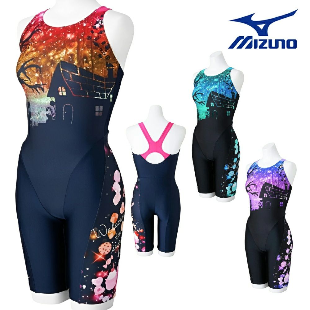 ミズノMIZUNOフィットネス水着レディースSTROKEONEオールインワンパッド付き2025年春夏モデルN2JGC304