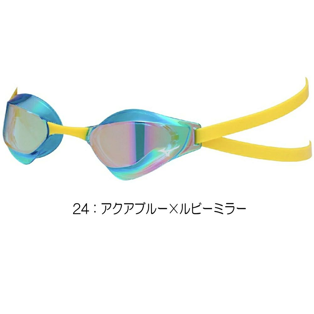ミズノMIZUNO水泳レーシングゴーグル限定ゴーグルミラーレンズノンクッションタイプWA承認モデルくもり止め競泳2025年春夏モデルN3JEC191FINA承認