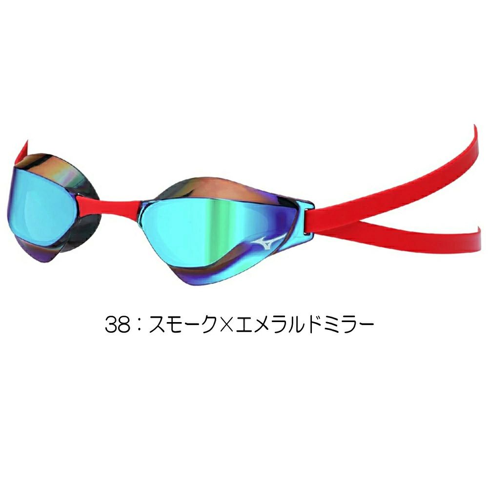 ミズノMIZUNO水泳レーシングゴーグル限定ゴーグルミラーレンズノンクッションタイプWA承認モデルくもり止め競泳2025年春夏モデルN3JEC191FINA承認