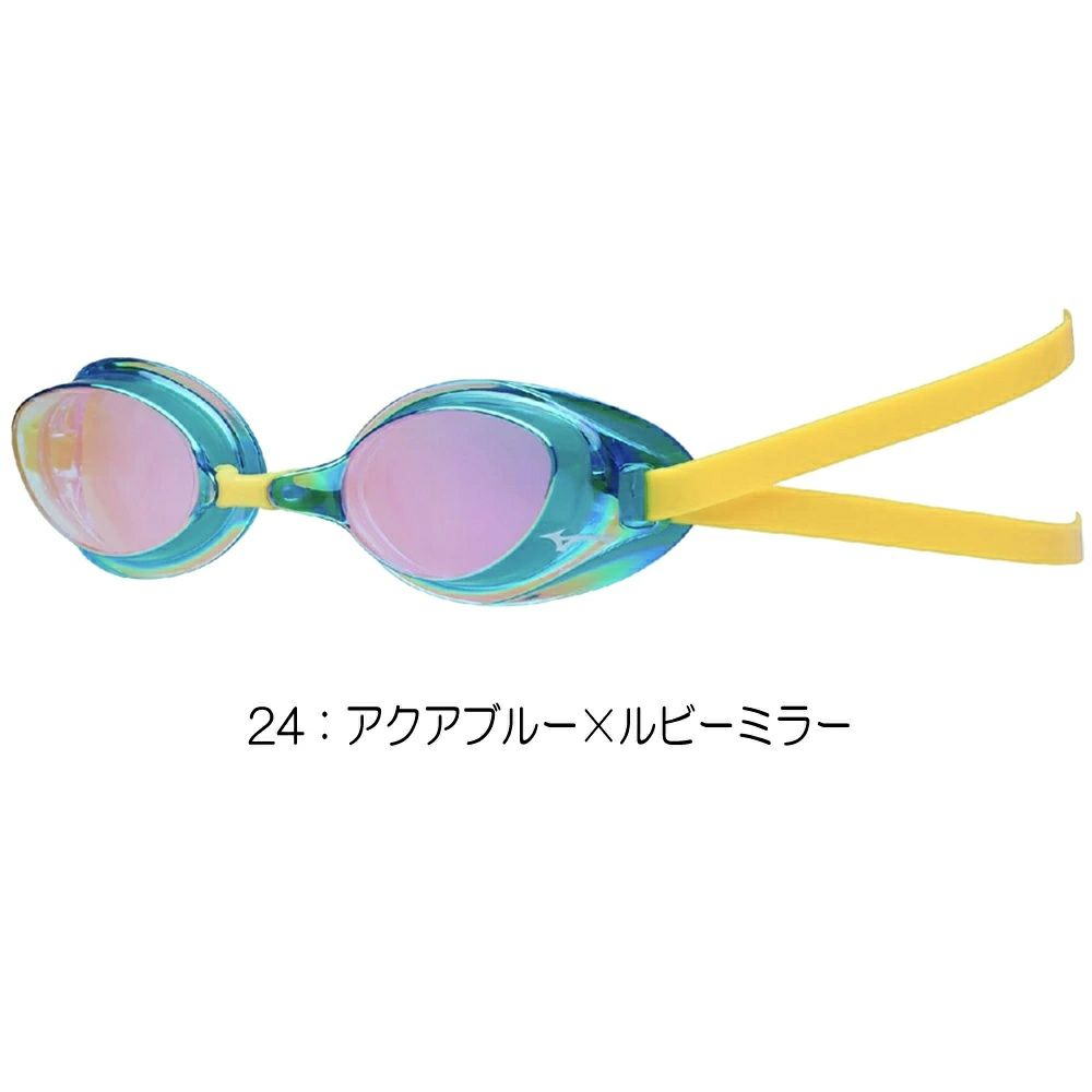 ミズノMIZUNO水泳レーシングゴーグル限定ゴーグルミラーレンズノンクッションタイプWA承認モデルくもり止め競泳2025年春夏モデルN3JEC081FINA承認