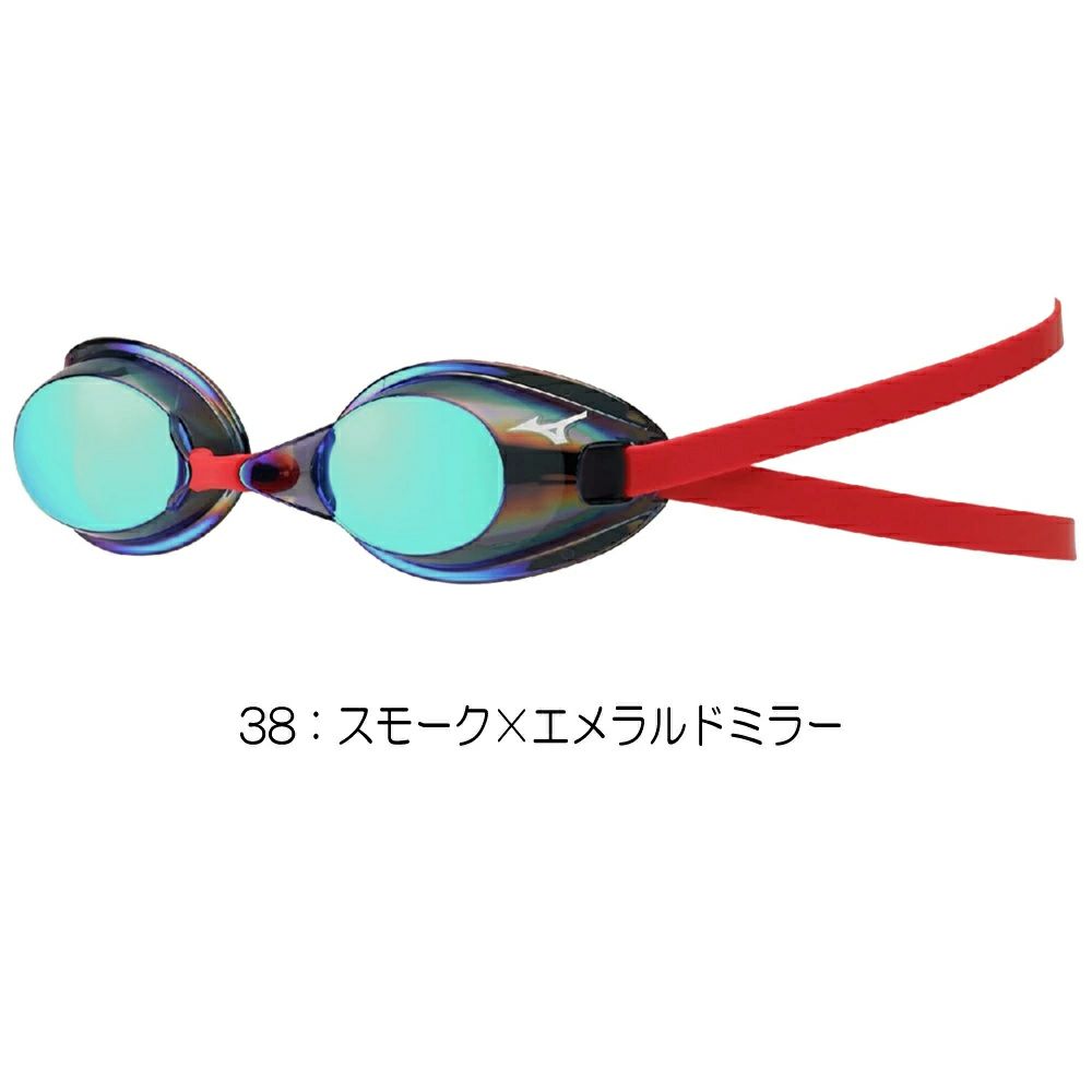 ミズノMIZUNO水泳限定ゴーグルミラーレンズノンクッションタイプWA承認モデルくもり止め競泳2025年春夏モデルN3JEC071FINA承認