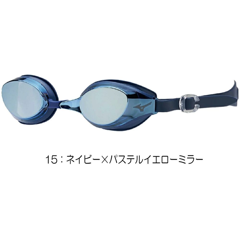ミズノMIZUNO水泳フィットネスゴーグルゴーグルミラーレンズクッション一体成型WA承認モデルくもり止め競泳2025年春夏モデルN3JEC801FINA承認