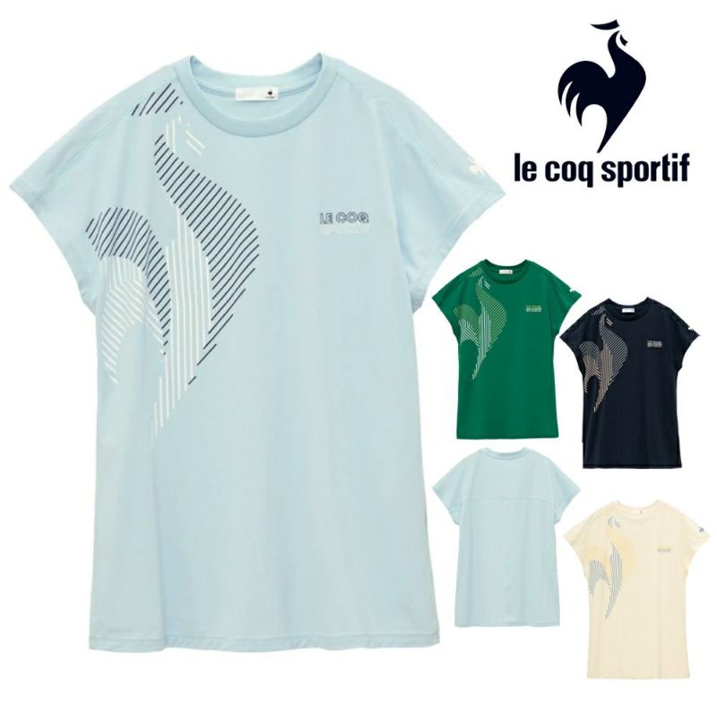 ルコックスポルティフlecoqsportif接触冷感フレンチスリーブシャツレディーススポーツウェア女性2025年春夏モデルLT5SHT09L