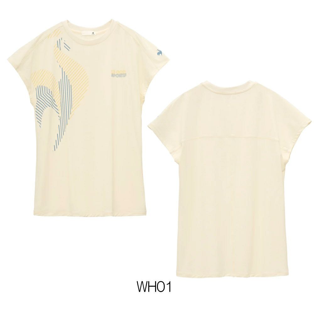 ルコックスポルティフlecoqsportif接触冷感フレンチスリーブシャツレディーススポーツウェア女性2025年春夏モデルLT5SHT09L