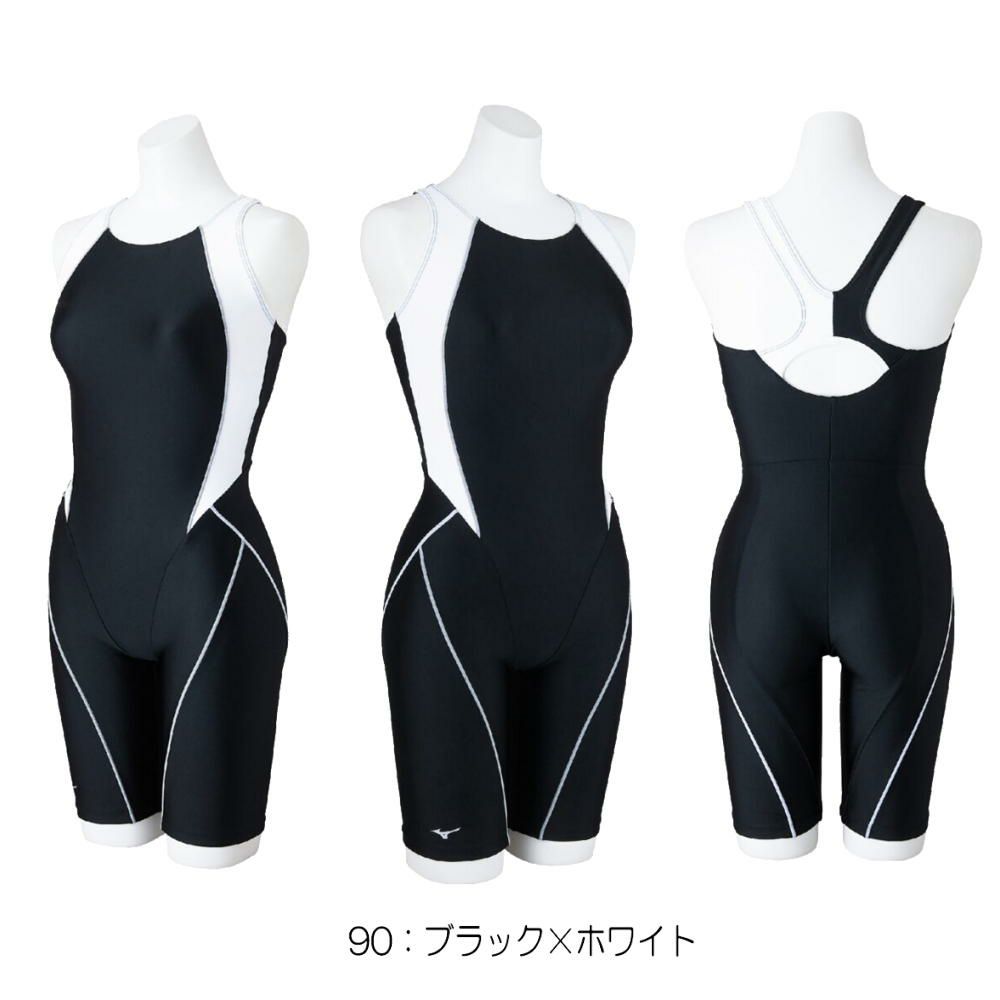 ミズノMIZUNOフィットネス水着レディースSTROKEONEオールインワンパッド付き2025年春夏モデルN2JGC301