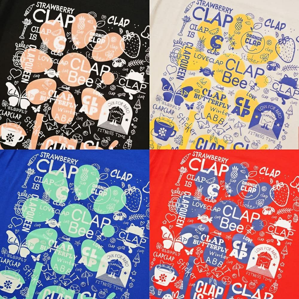 クラップCLAPステッカーティーレディーススポーツアパレルトレーニングフィットネス女性CTS24103