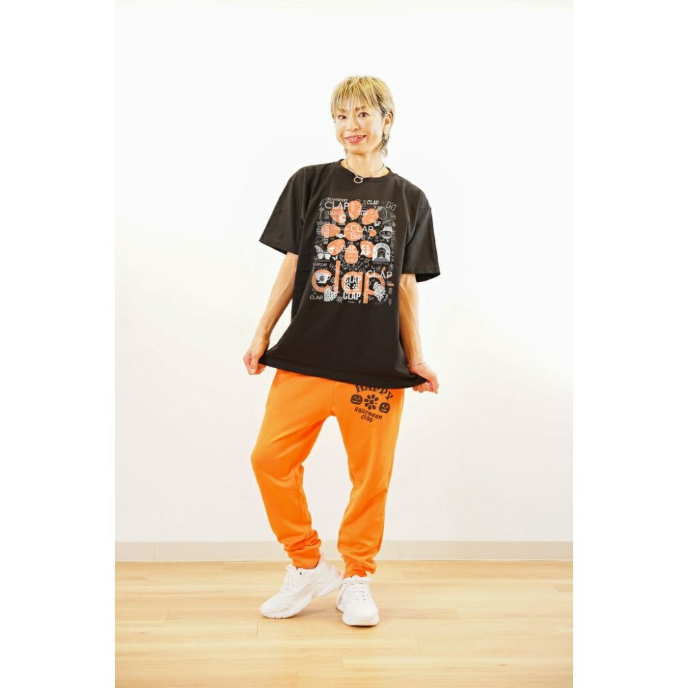 クラップCLAPステッカーティーレディーススポーツアパレルトレーニングフィットネス女性CTS24103