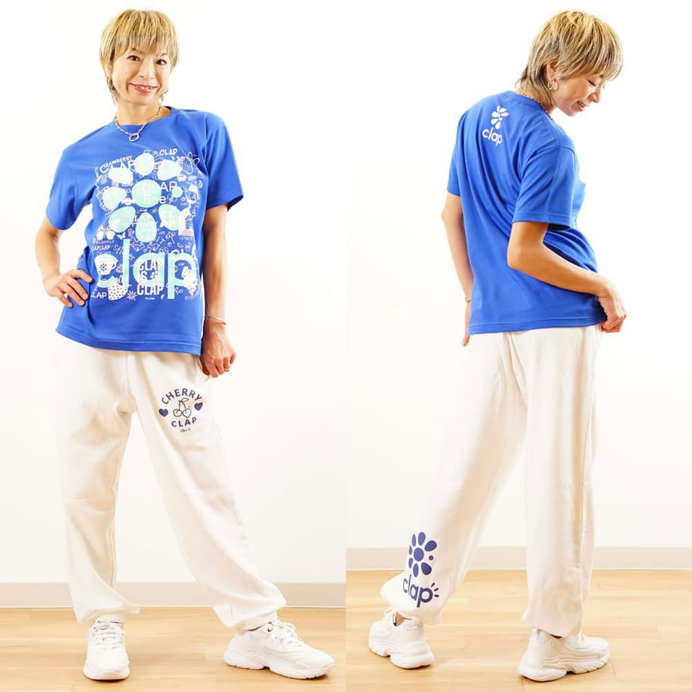 クラップCLAPステッカーティーレディーススポーツアパレルトレーニングフィットネス女性CTS24103