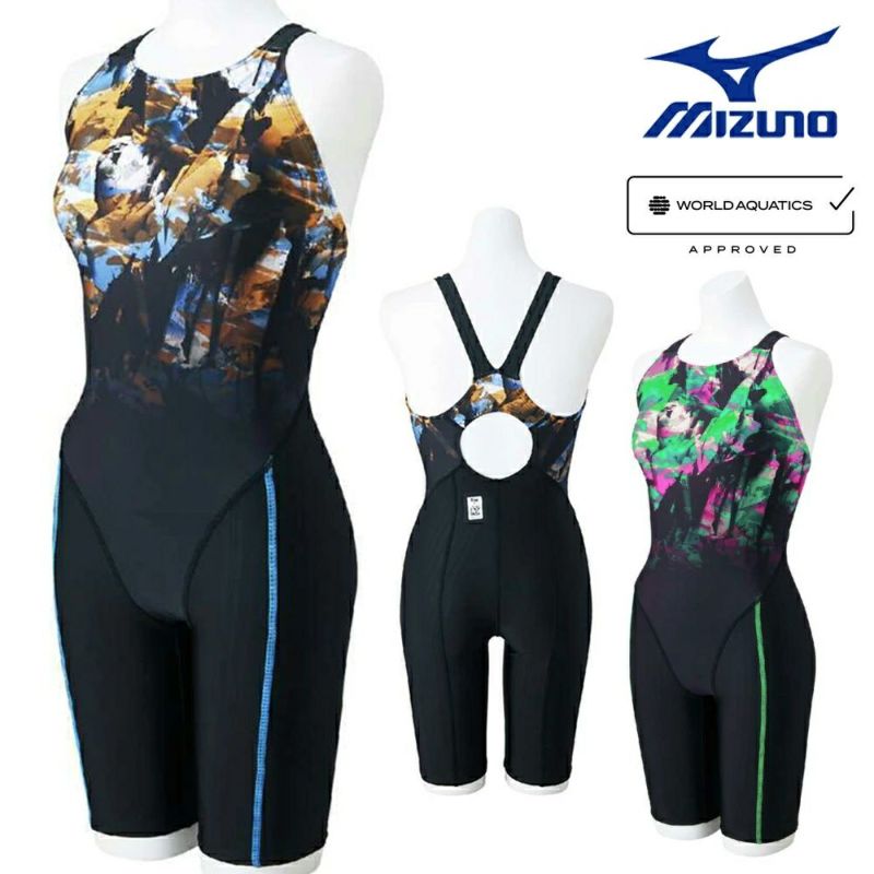 ミズノMIZUNO競泳水着レディースWA承認モデルSTREAMACEハーフスーツマスターズバックオールインワンストリームフィットA2025年春夏モデルN2MGC242finaマークあり