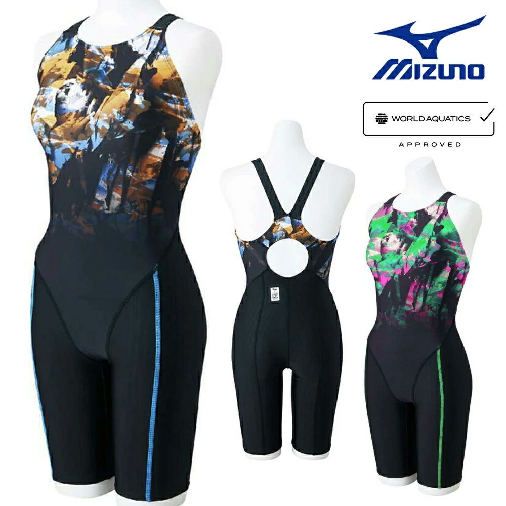 ミズノMIZUNO競泳水着レディースWA承認モデルSTREAMACEハーフスーツマスターズバックオールインワンストリームフィットA2025年春夏モデルN2MGC242finaマークあり