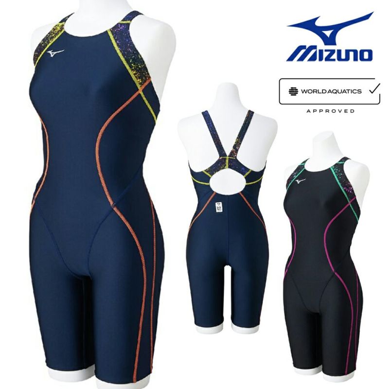 ミズノMIZUNO競泳水着レディースWA承認モデルSTLalaハーフスーツマスターズバックオールインワン2025年春夏モデルN2MGC246finaマークあり