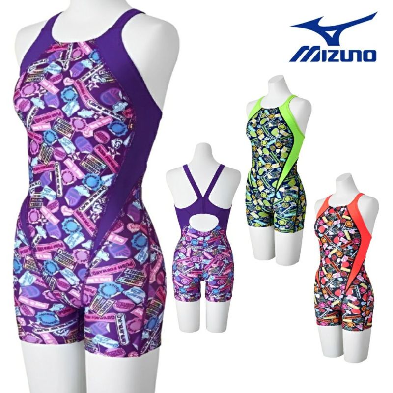 ミズノMIZUNO競泳水着練習用水着レディースエクサースーツミディアムハーフスーツEXERSUITSU-Fit競泳練習水着2025年春夏モデルN2MGC286