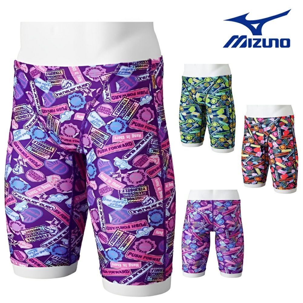 ミズノMIZUNO競泳水着練習用水着メンズエクサースーツハーフスパッツEXERSUITSU-Fit競泳練習水着2025年春夏モデルN2MBC086