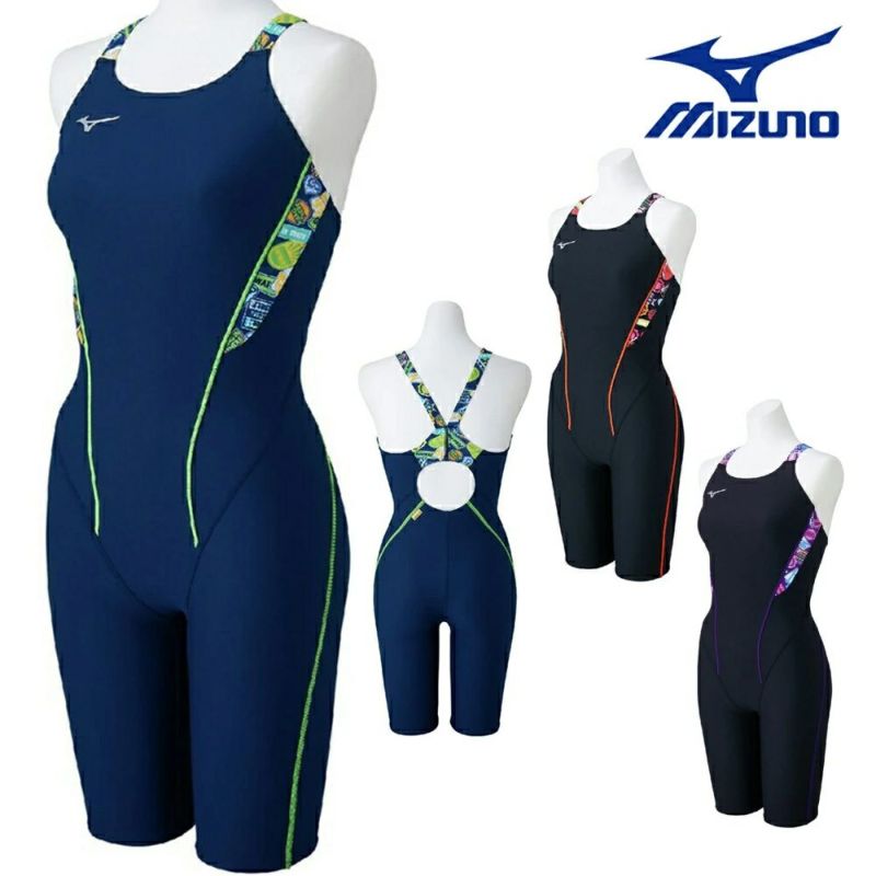 ミズノMIZUNO競泳水着練習用水着レディースエクサースーツハーフスーツオールインワンEXERSUITSU-Fit競泳練習水着2025年春夏モデルN2MGC287
