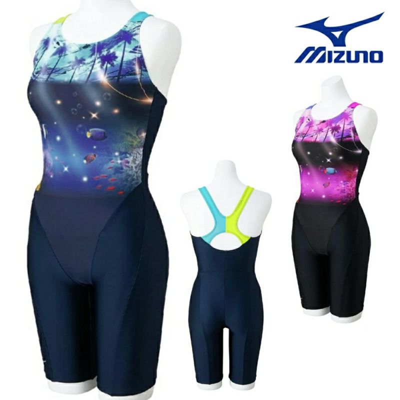 ミズノMIZUNOフィットネス水着レディースSTROKEONEオールインワンパッド付き2025年春夏モデルN2JGC305