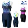 ミズノMIZUNOフィットネス水着レディースSTROKEONEオールインワンパッド付き2025年春夏モデルN2JGC305