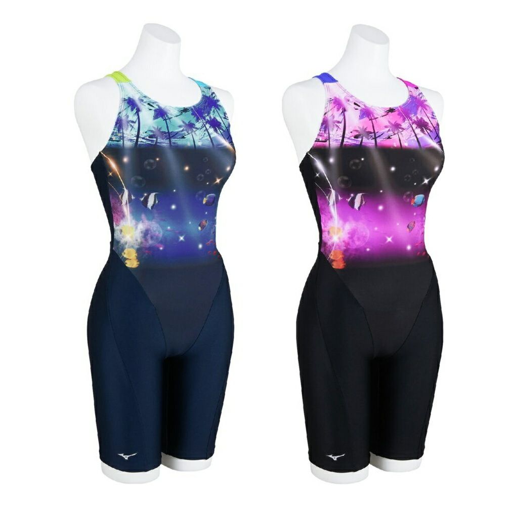 ミズノMIZUNOフィットネス水着レディースSTROKEONEオールインワンパッド付き2025年春夏モデルN2JGC305