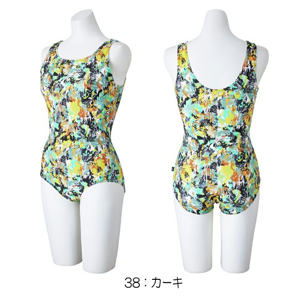 ミズノMIZUNOフィットネス水着レディースワンピースUバックパッド付き2025年春夏モデルN2JAC321