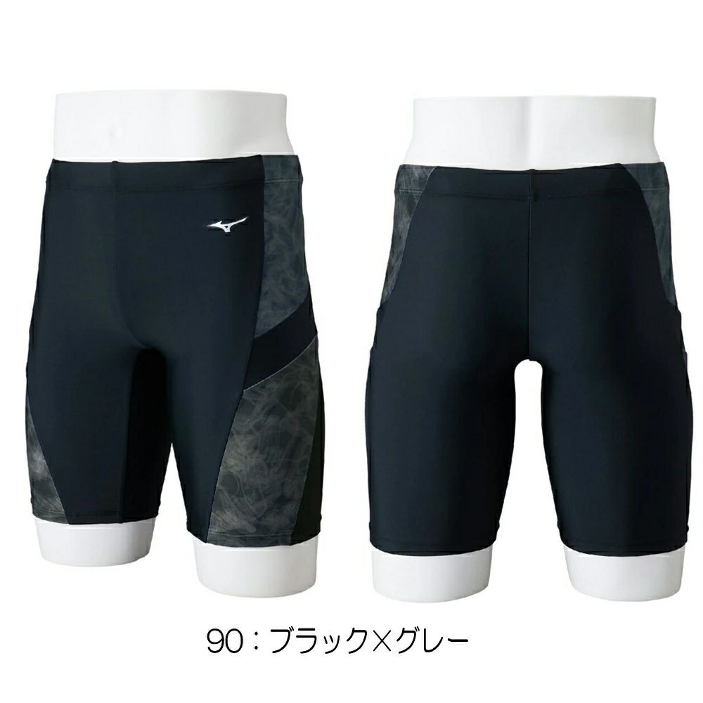 ミズノMIZUNOフィットネス水着メンズハーフスパッツ2025年春夏モデルN2JBC113