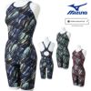 ミズノMIZUNO競泳水着レディースWA承認モデルSTREAMACEハーフスーツマスターズバックオールインワンストリームフィットA2025年春夏モデルN2MGC244finaマークあり