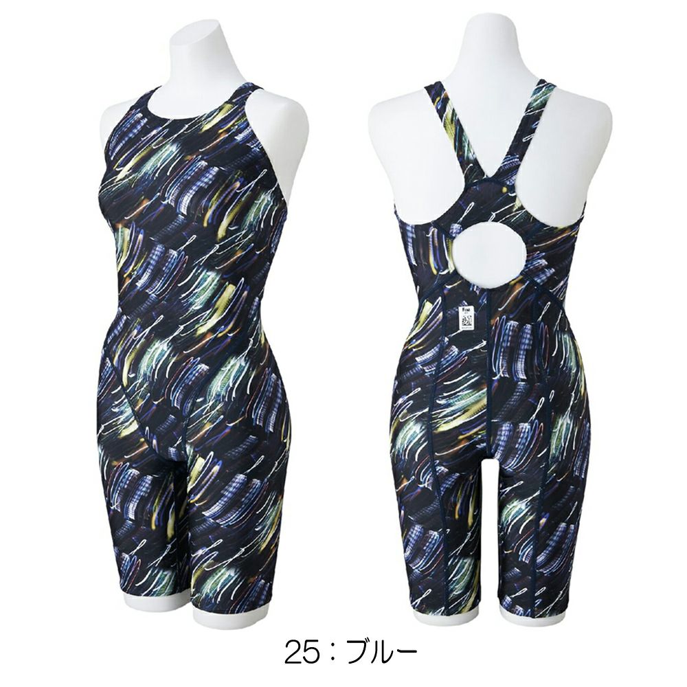 ミズノMIZUNO競泳水着レディースWA承認モデルSTREAMACEハーフスーツマスターズバックオールインワンストリームフィットA2025年春夏モデルN2MGC244finaマークあり
