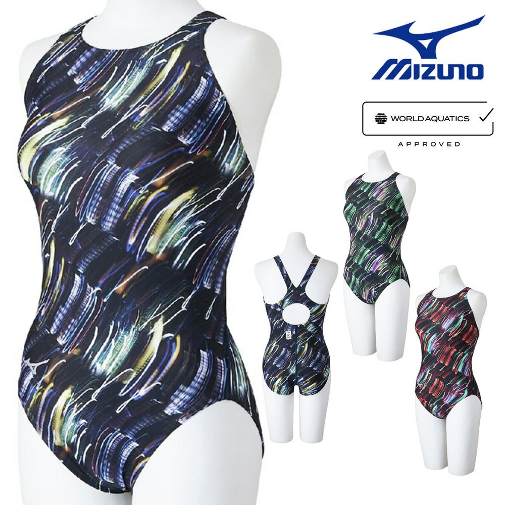 ミズノMIZUNO競泳水着レディースWA承認モデルSTREAMACEローカットストリームフィットA2025年春夏モデルN2MAC244finaマークあり