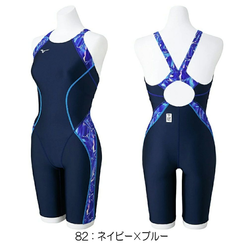 ミズノMIZUNO競泳水着レディースWA承認モデルSTLalaハーフスーツマスターズバックオールインワン2025年春夏モデルN2MGC247finaマークあり