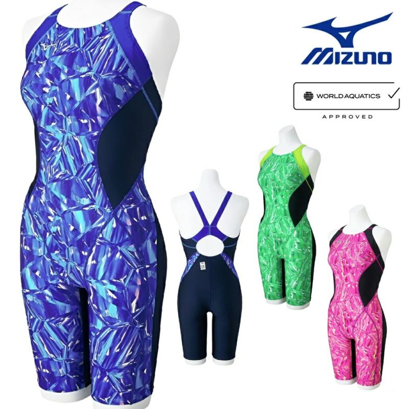 ミズノMIZUNO競泳水着レディースWA承認モデルSTLalaハーフスーツマスターズバックオールインワン2025年春夏モデルN2MGC248finaマークあり