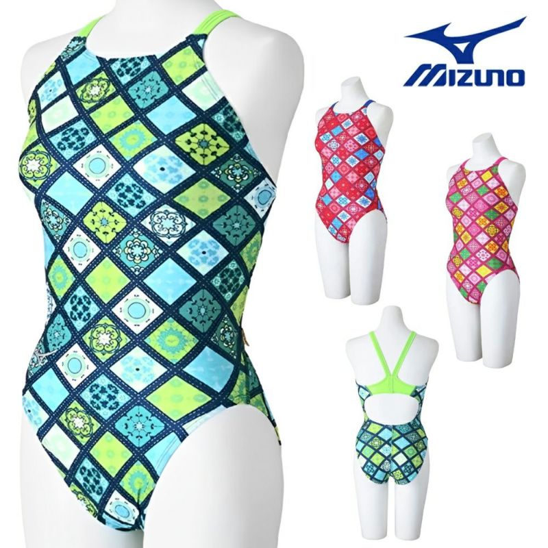 ミズノMIZUNO競泳水着練習用水着レディースエクサースーツミディアムカットEXERSUITSU-Fit競泳練習水着2025年春夏モデルN2MAC282
