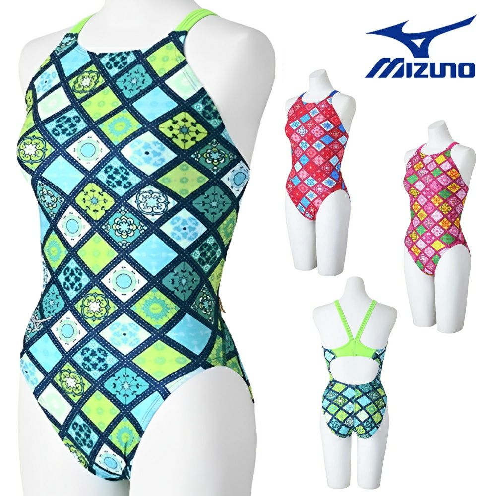 ミズノMIZUNO競泳水着練習用水着レディースエクサースーツミディアムカットEXERSUITSU-Fit競泳練習水着2025年春夏モデルN2MAC282