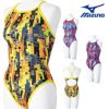 ミズノMIZUNO競泳水着練習用水着レディースエクサースーツミディアムカットEXERSUITSU-FitRiCollection池江璃花子競泳練習水着2025年春夏モデルN2MAC267
