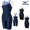 ミズノMIZUNOフィットネス水着レディースSTROKEONEオールインワンパッド付き2025年春夏モデルN2JGC307