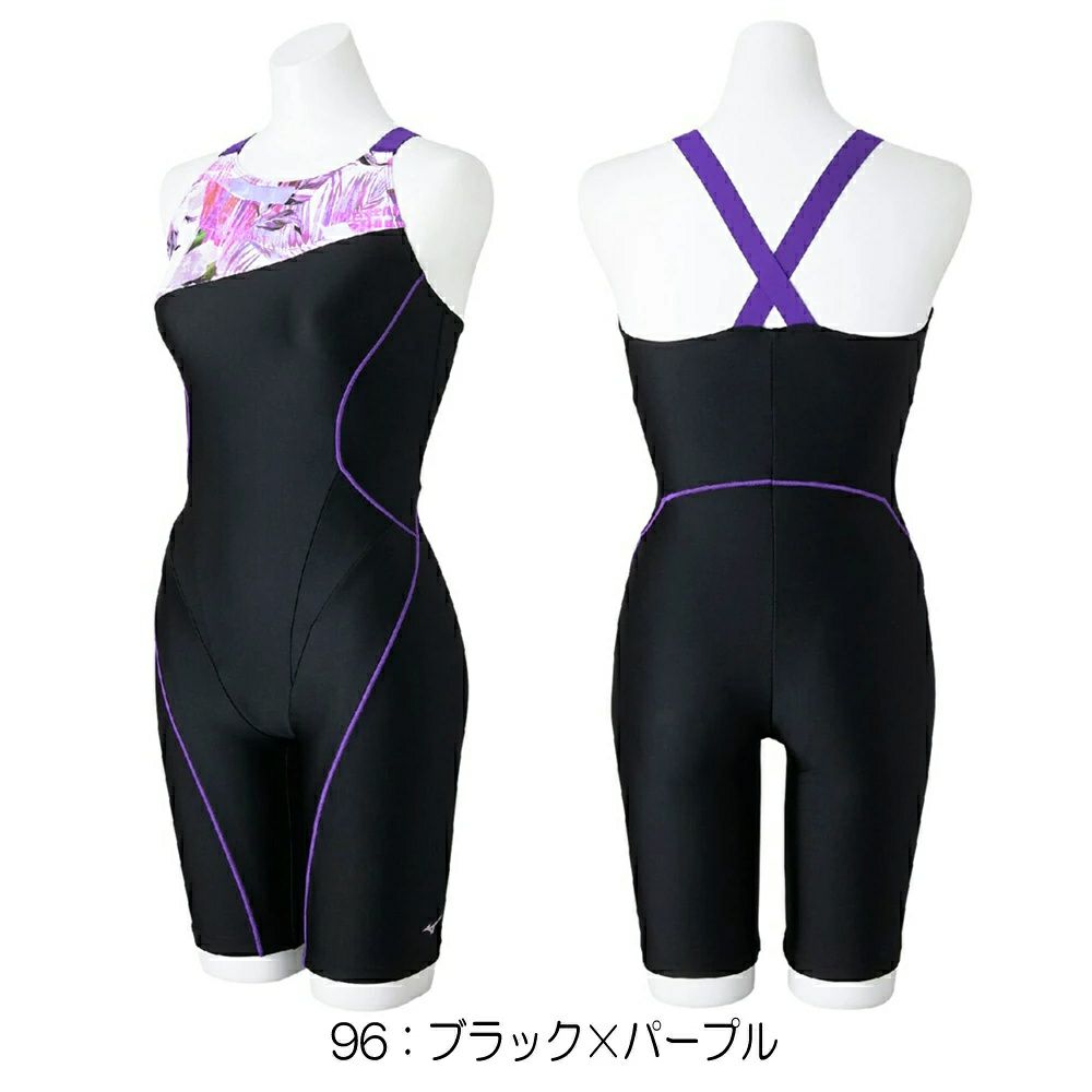 ミズノMIZUNOフィットネス水着レディースSTROKEONEオールインワンパッド付き2025年春夏モデルN2JGC307