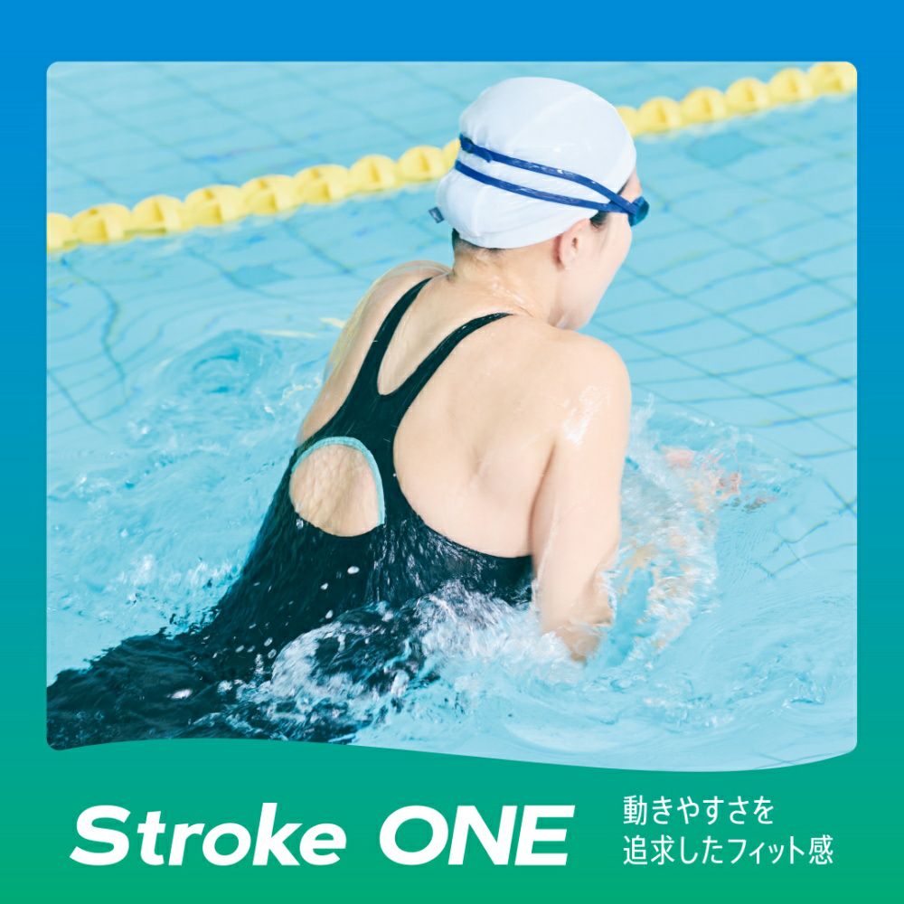 ミズノMIZUNOフィットネス水着レディースSTROKEONEオールインワンパッド付き2025年春夏モデルN2JGC307