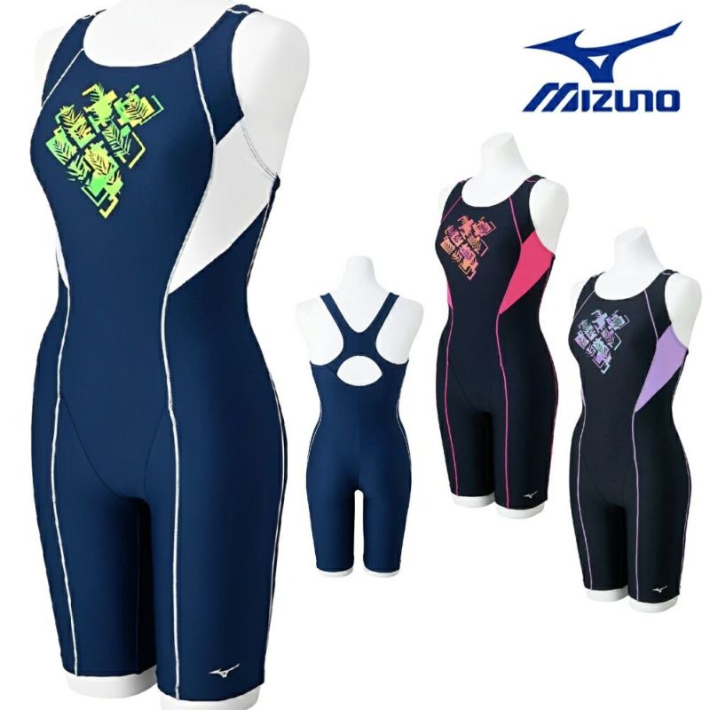 ミズノMIZUNOフィットネス水着レディースSTROKEONEオールインワンパッド付き2025年春夏モデルN2JGC311