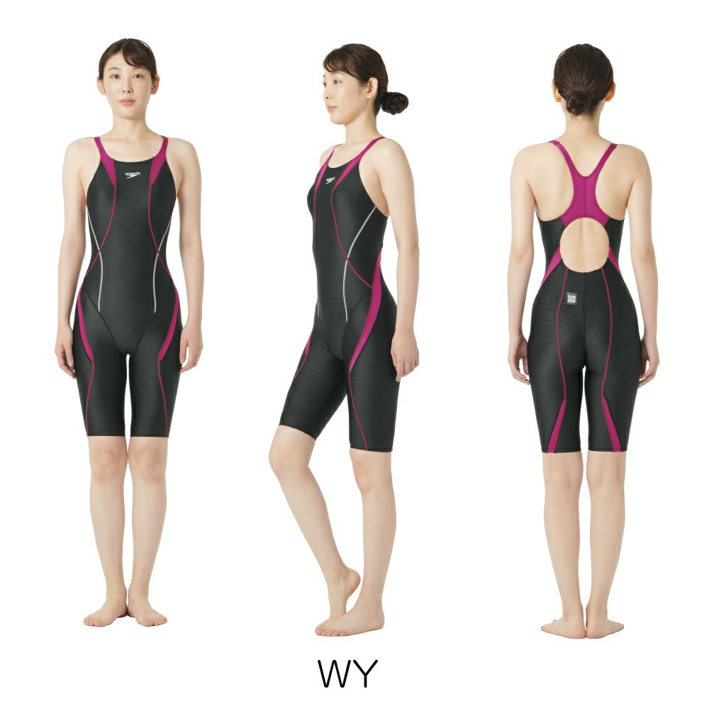 スピードSPEEDO競泳水着レディースWA承認フレックスキューブセミオープンバックニースキンFLEXCubeSCW12544FZ