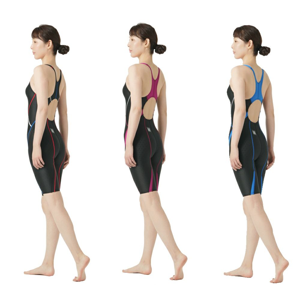 スピードSPEEDO競泳水着レディースWA承認フレックスキューブセミオープンバックニースキンFLEXCubeSCW12544FZ