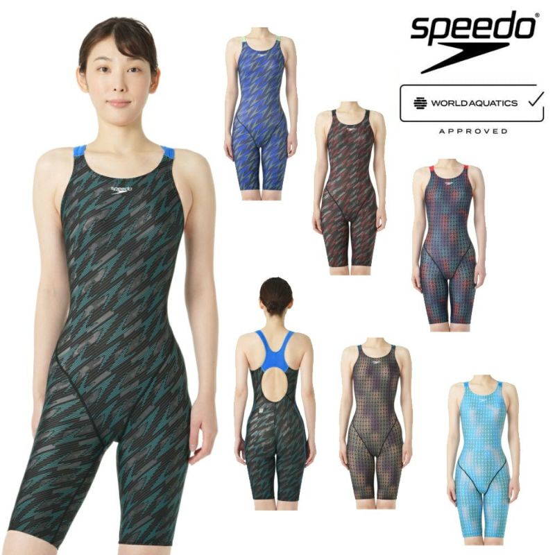 スピードSPEEDO競泳水着レディースWA承認フレックスシグマカイセミオープンバックニースキン3FLEXΣχSCW12541FZ