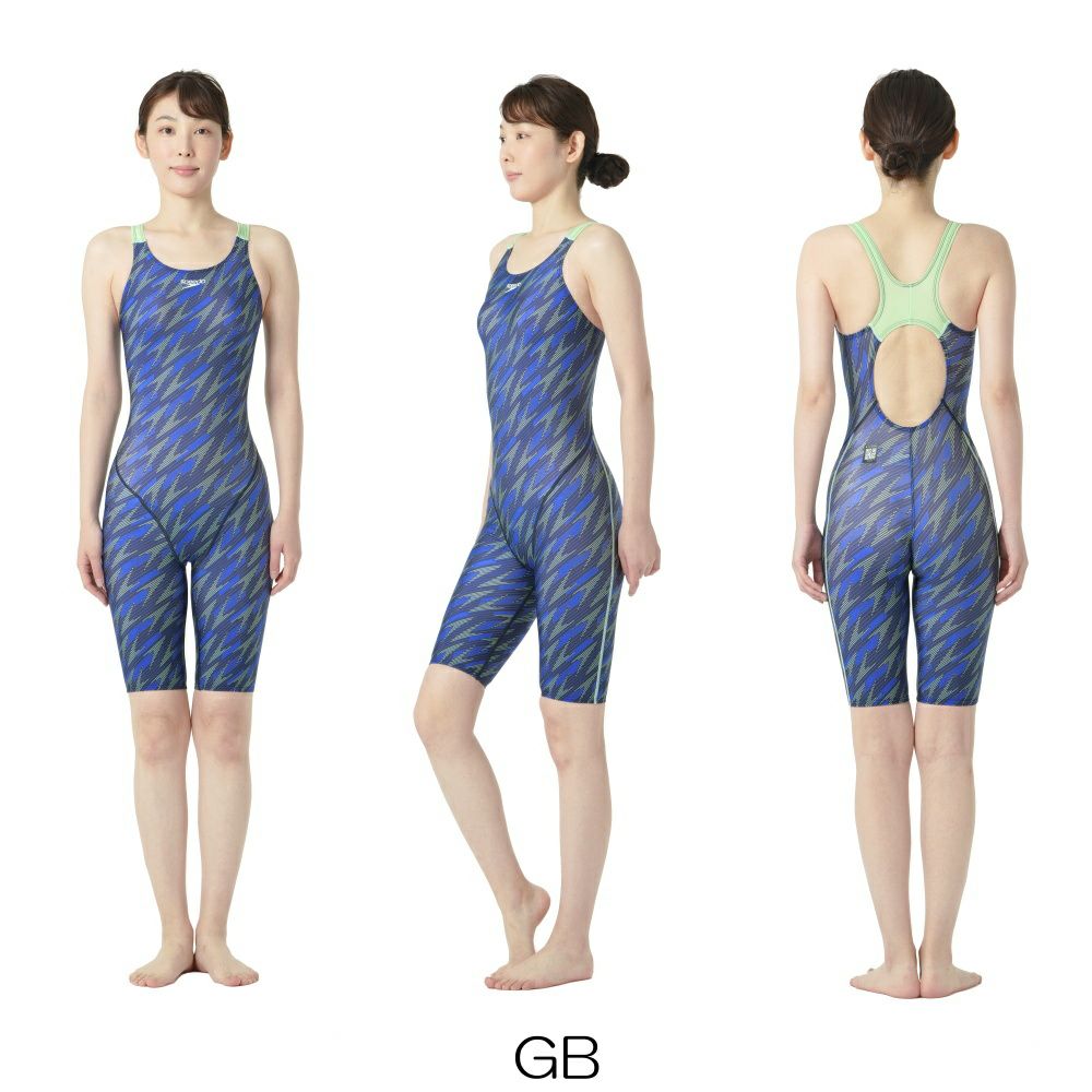 スピードSPEEDO競泳水着レディースWA承認フレックスシグマカイセミオープンバックニースキン3FLEXΣχSCW12541FZ