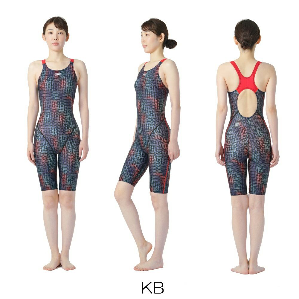 スピードSPEEDO競泳水着レディースWA承認フレックスシグマカイセミオープンバックニースキン3FLEXΣχSCW12541FZ
