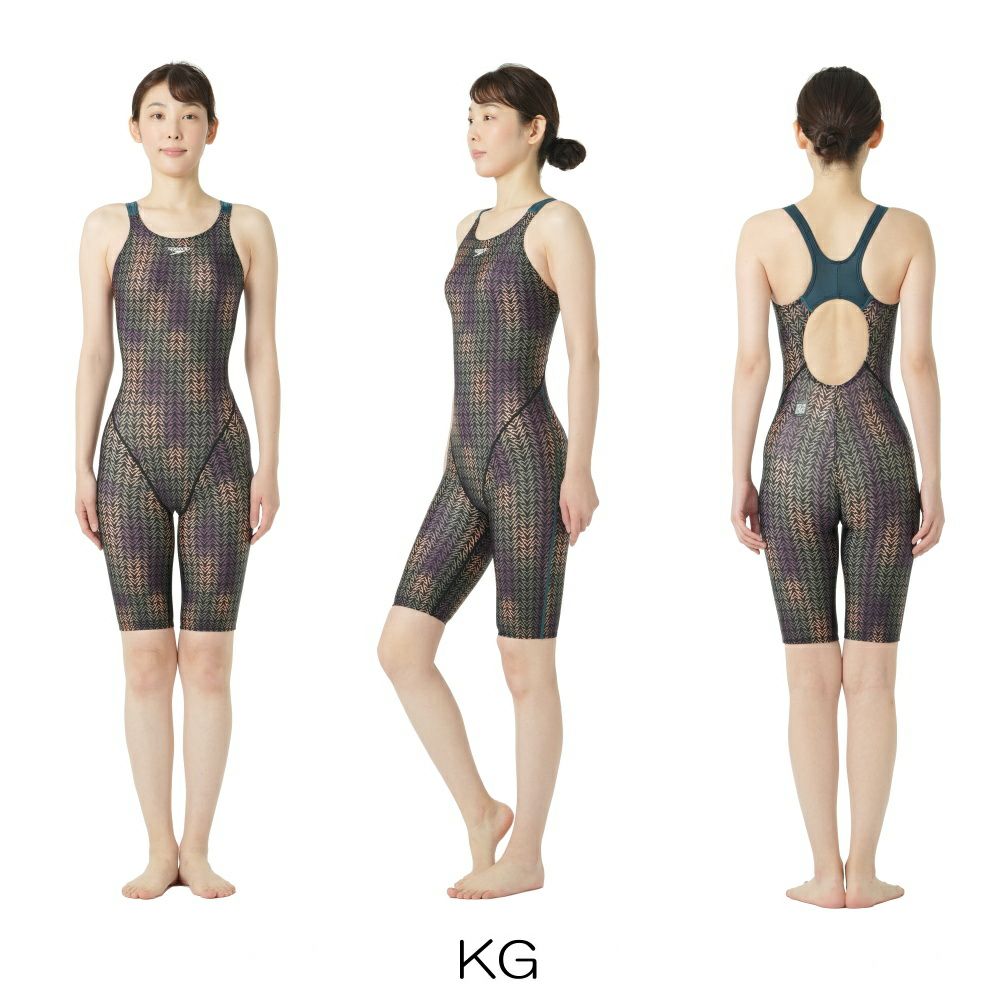 スピードSPEEDO競泳水着レディースWA承認フレックスシグマカイセミオープンバックニースキン3FLEXΣχSCW12541FZ